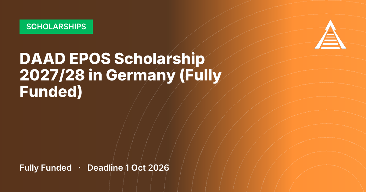DAAD EPOS Scholarship 2027/28 in Germany (Fully Funded)