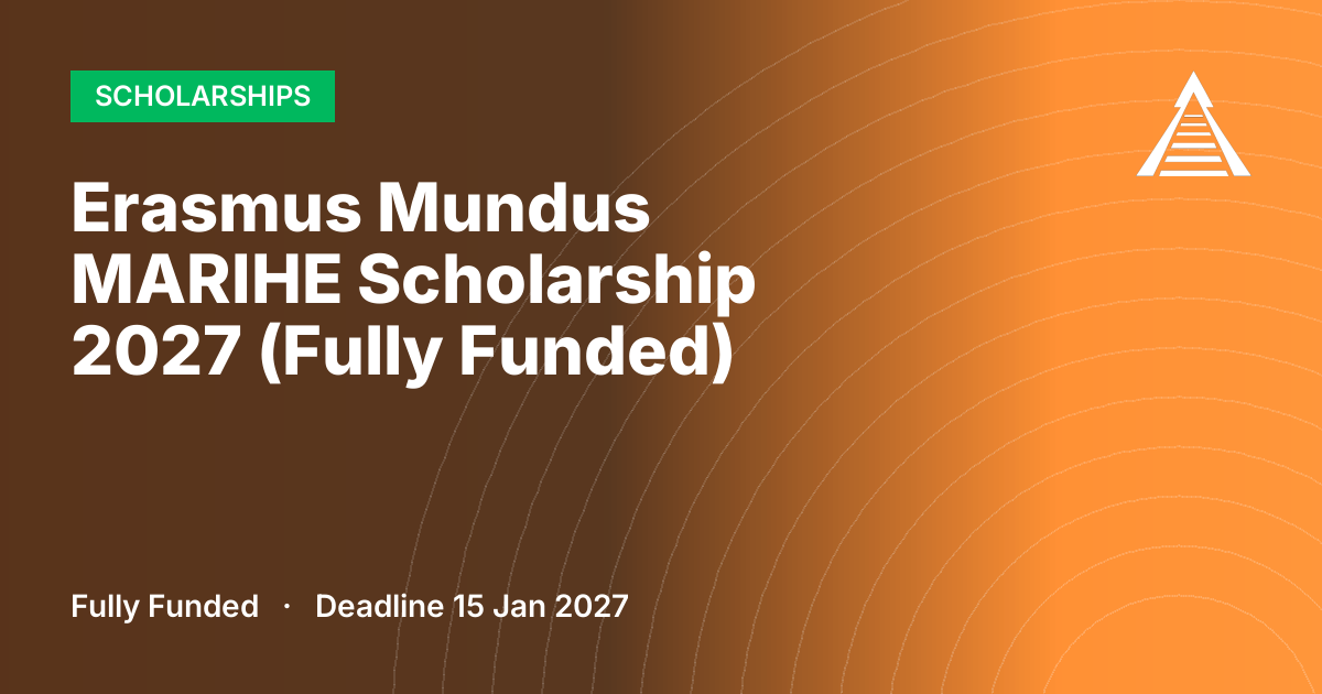 Erasmus Mundus MARIHE Scholarship 2027 (Fully Funded)
