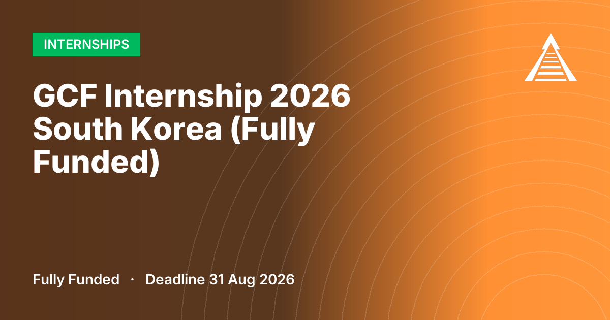 GCF Internship 2026 South Korea (Fully Funded)
