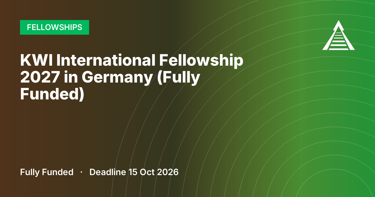 KWI International Fellowship 2027 in Germany (Fully Funded)