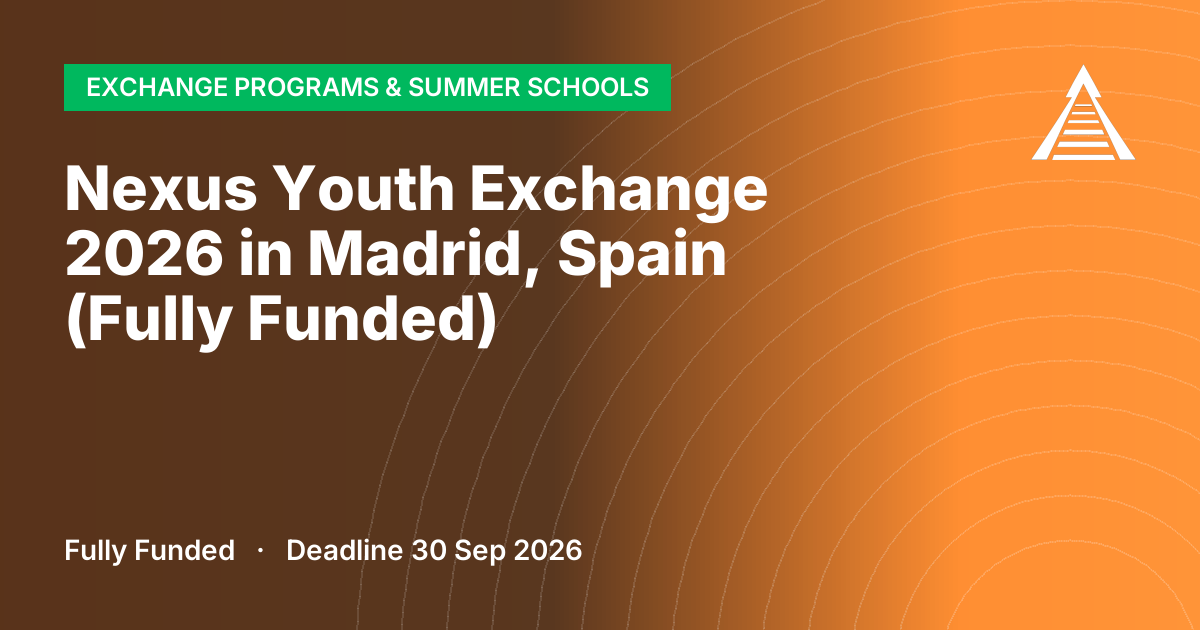 Nexus Youth Exchange 2026 in Madrid, Spain (Fully Funded)