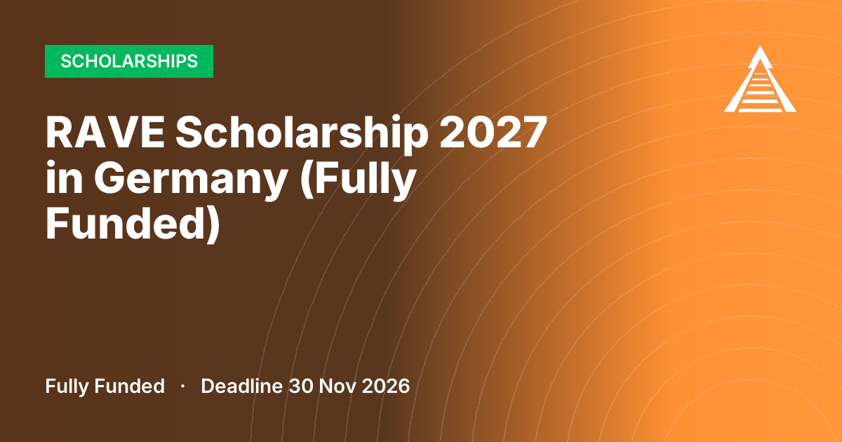 RAVE Scholarship 2027 in Germany (Fully Funded)
